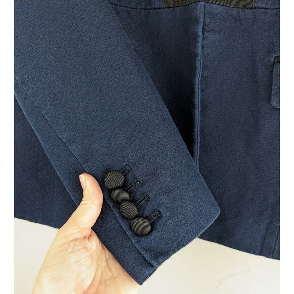 BANANA REPUBLIC Denim Tuxedo Blazer Size 2 - Picture 6 of 11